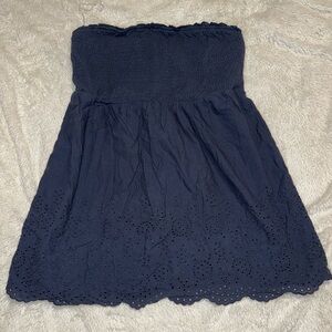 Strapless Navy Eyelet Sundress XXL